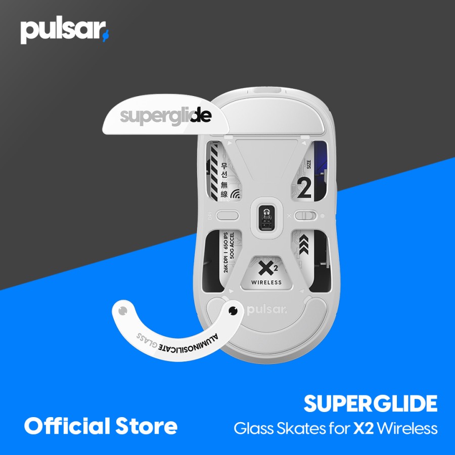 Pulsar Superglide Glass Skates for X2 / X2 Mini Wireless Gaming Mouse