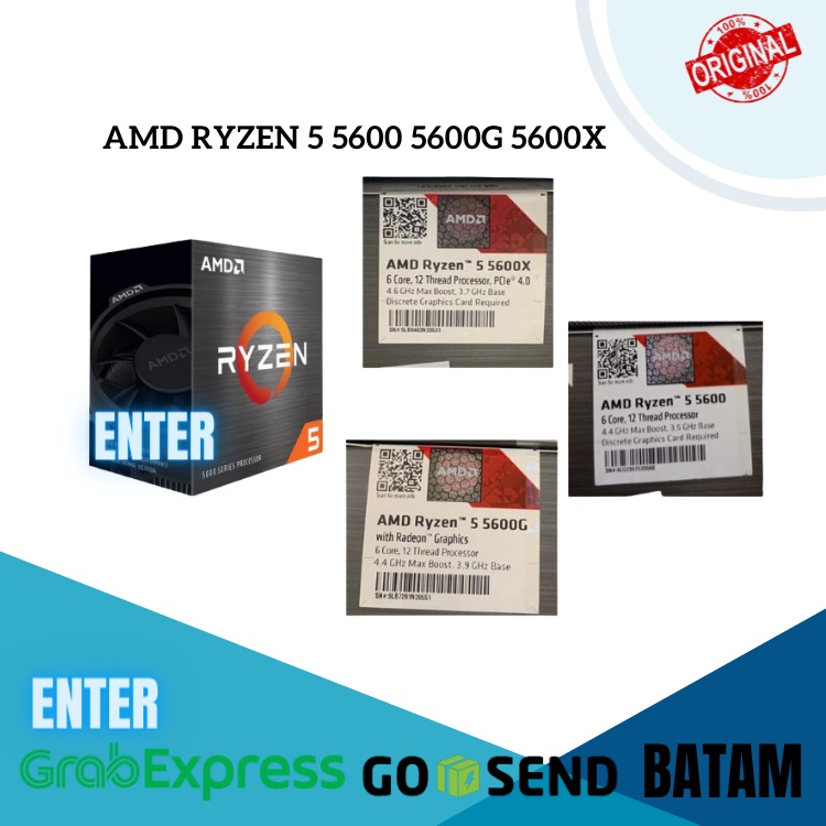 Processor CPU AMD Ryzen 5 5600 5600G 5600X Series Socket AM4