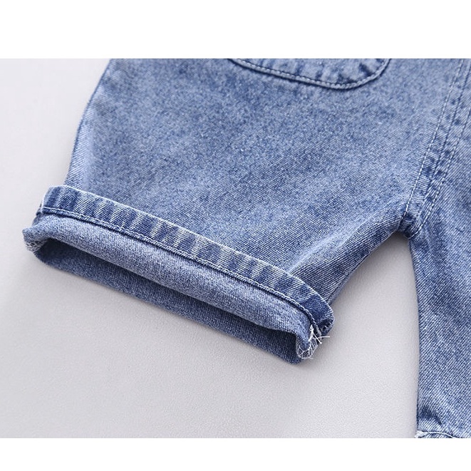 Overall Set Anak Laki Laki 1 - 5 tahun JOVIE Jumpsuit Jeans dan Kaos Polo Baju Anak Korean Style Import