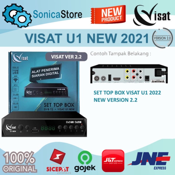 Set Top Box Visat U1 DVB-T2 New Version 2021 - Visat Ver 2.2 RCA Promo