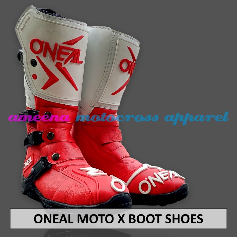 Sepatu MX Boots - Sepatu Trail - Sepatu Motocross - Sepatu Enduro - Sepatu Adventure - White Red