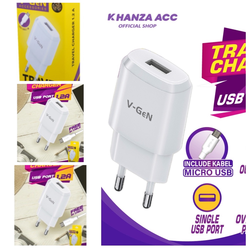 TRAVEL CHARGER V-GEN VTC1-15 VTC1-16 VTC2-16 2USB