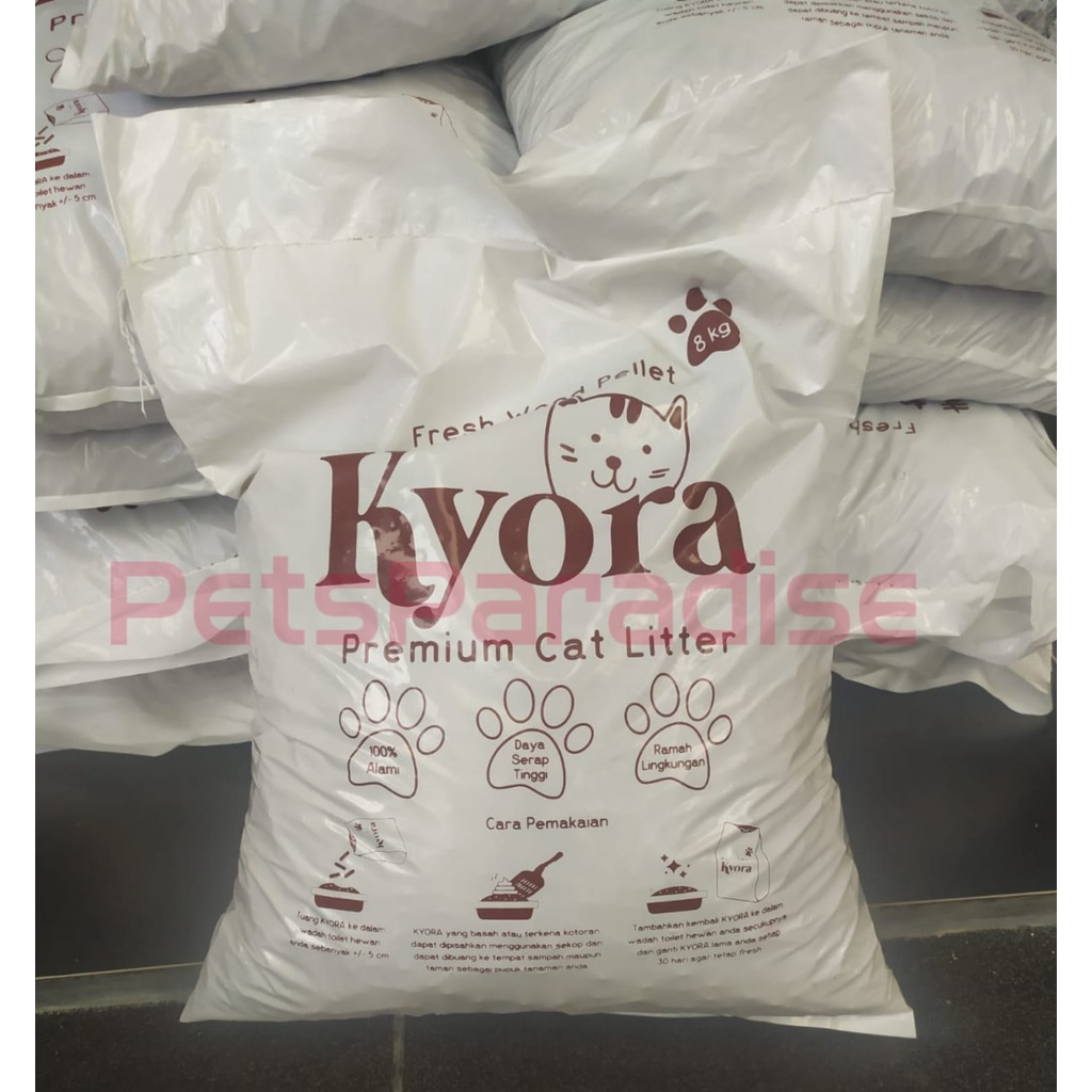 KYORA (8 Kg) Cat Litter / Wood Pellet / Pasir Kucing / Alas Kandang