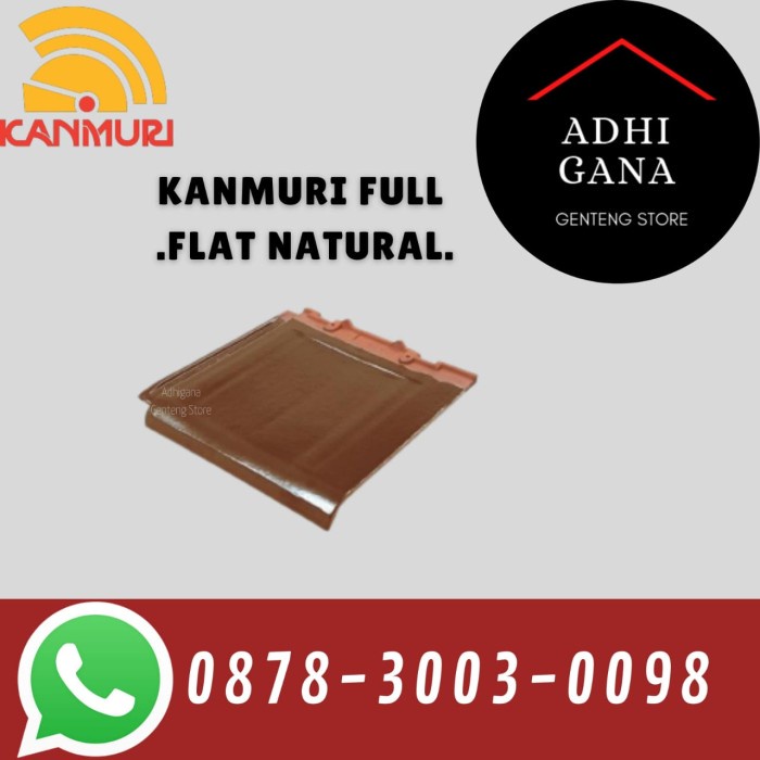 Genteng Keramik Kanmuri Full Flat Natural / Genteng Keramik Murah