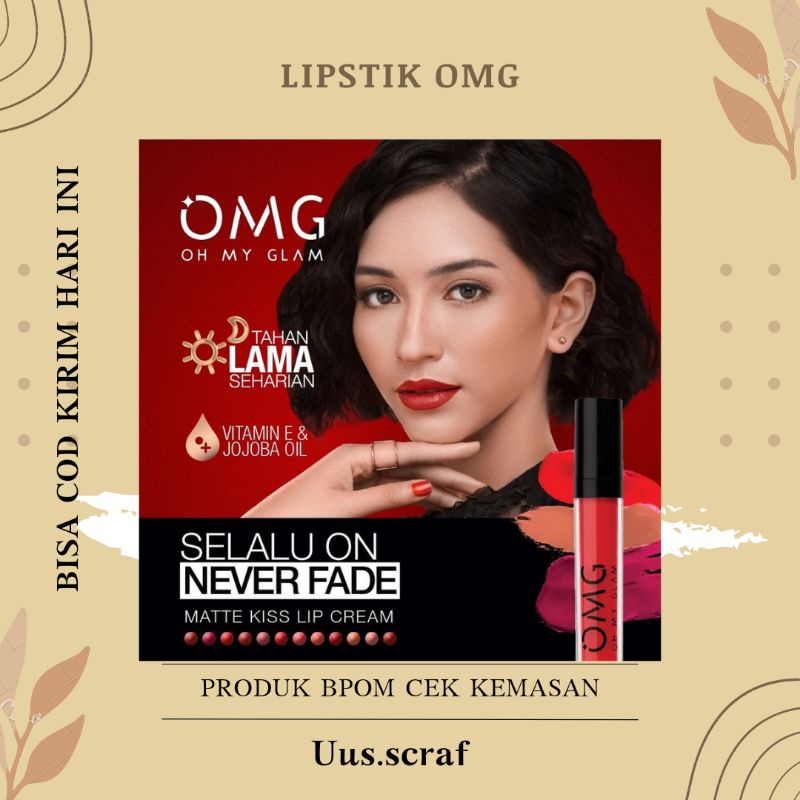 LIPSTIK OMG LIP CREAM LIPSTIK WANITA