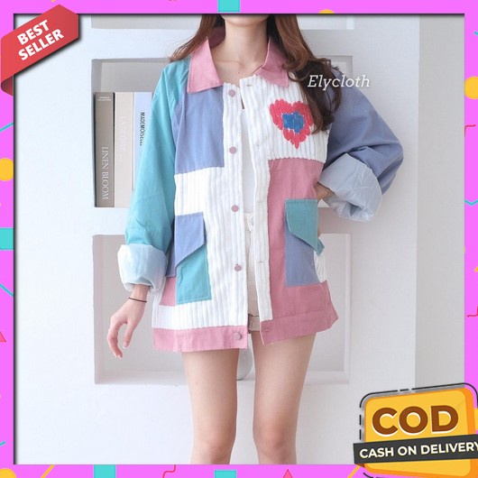Z&G Jaket Crop Jumbo Jeans Denim Wanita Jaket Cewek Terbaru Murah Jaket Jins Crop Oversize Masih Ban