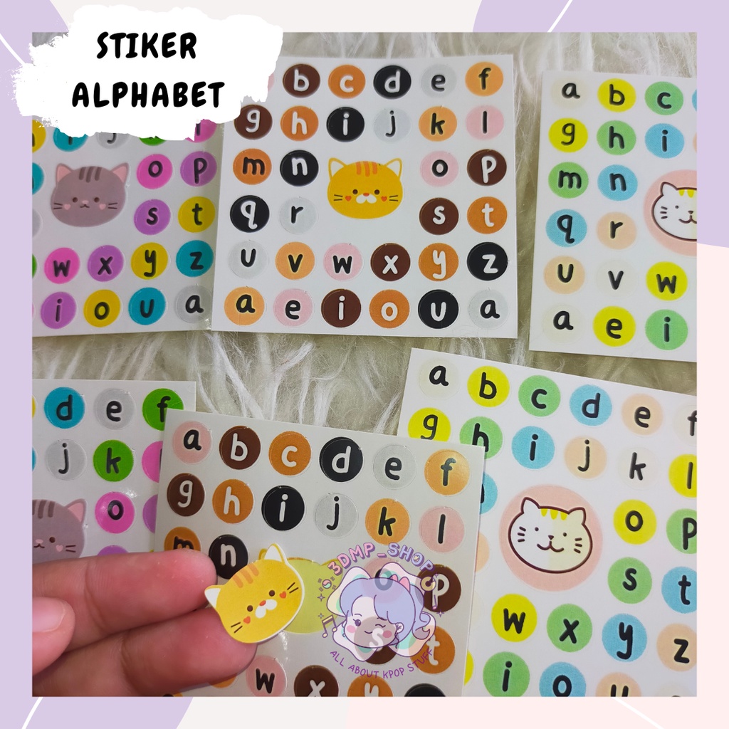 [SATUAN] STIKER ALPHABET HURUF ABJAD ALPABET