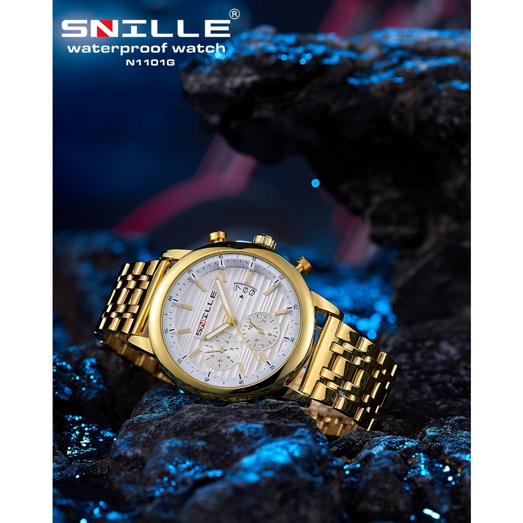 Snille Jam Tangan Rantai Pria Wanita Unisex Original Asli Anti Air Waterproof 1101