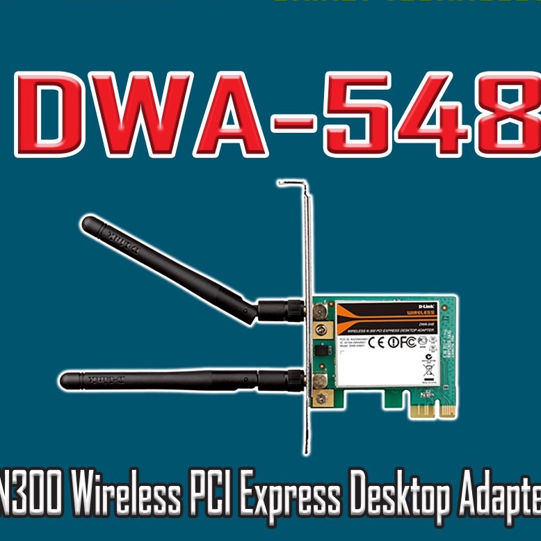 D-Link DWA-548 Wireless N 300 PCI Express Desktop Adapter,2 X 2 detach