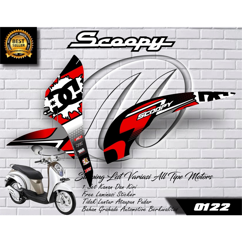 0122  STICKER LIST VARIASI SCOOPY KARBU - STIKER VARIASI SCOOPY - STRIPING VARIASI SCOOPY