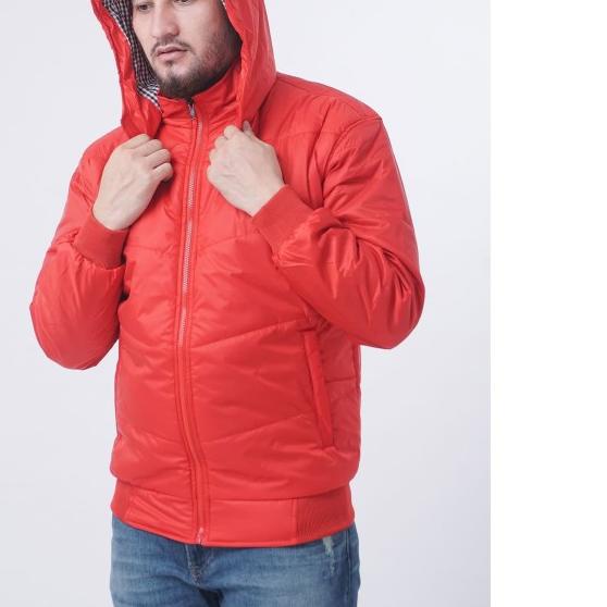 Jaket Terbaru Pria Parasut Tebal Polos Anti Air Windbreaker - Hitam, S
