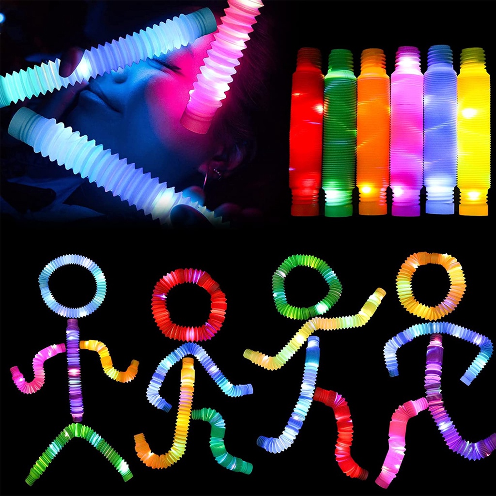 Mainan Viral Light POP  /Mainan Selang Tarik Lampu/ light up pop tubes pop pipes lampu stick pipa selang fidget toys