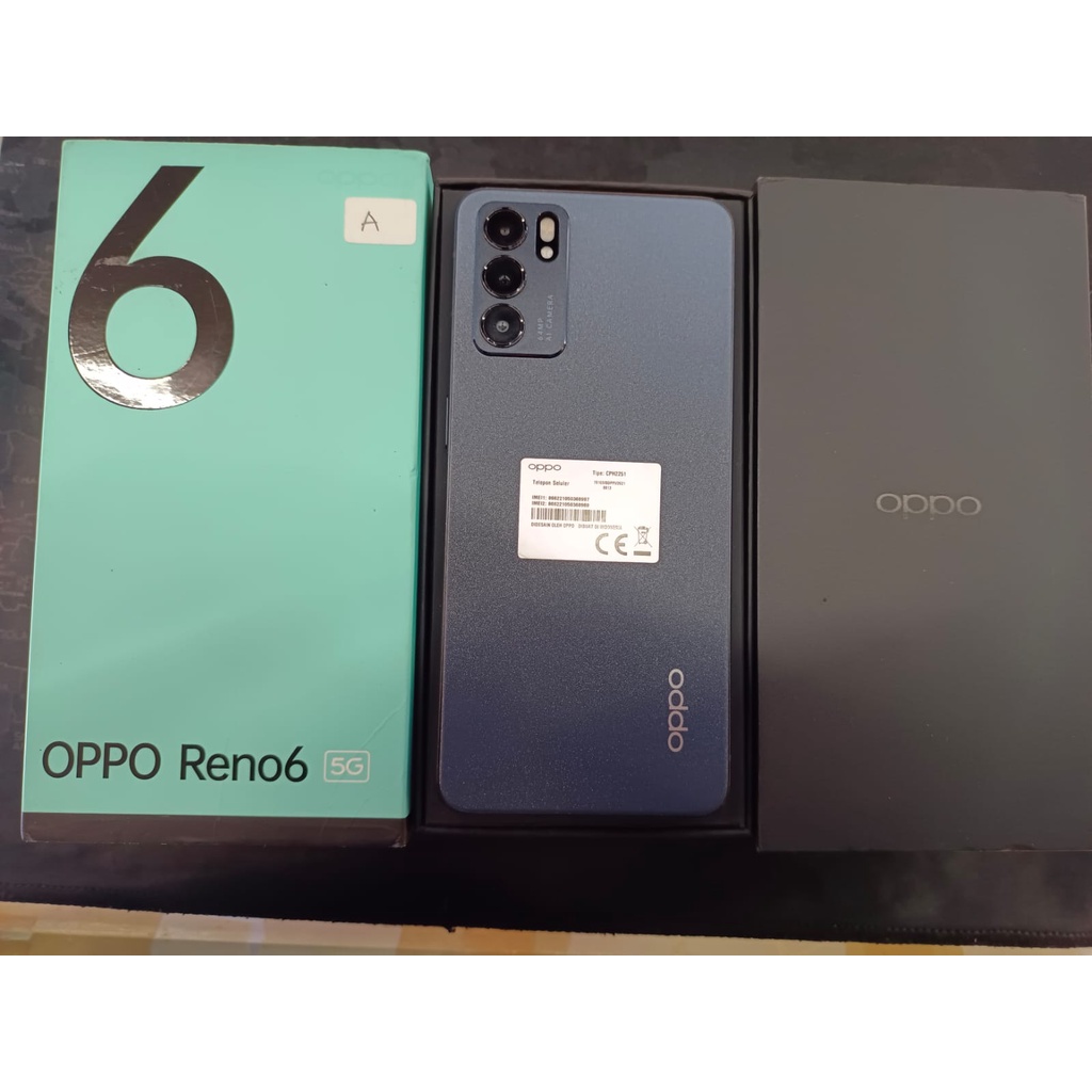 OPPO Reno6 5G 8/128GB Hp Second Bekas Garansi 30 Hari