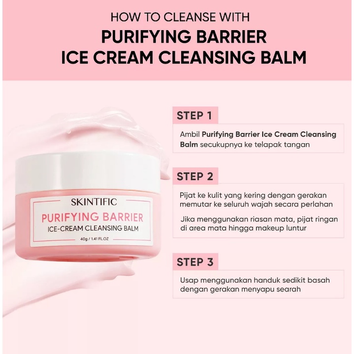 SKINTIFIC Purifying Barrier Ice Cream Cleansing Balm 40g