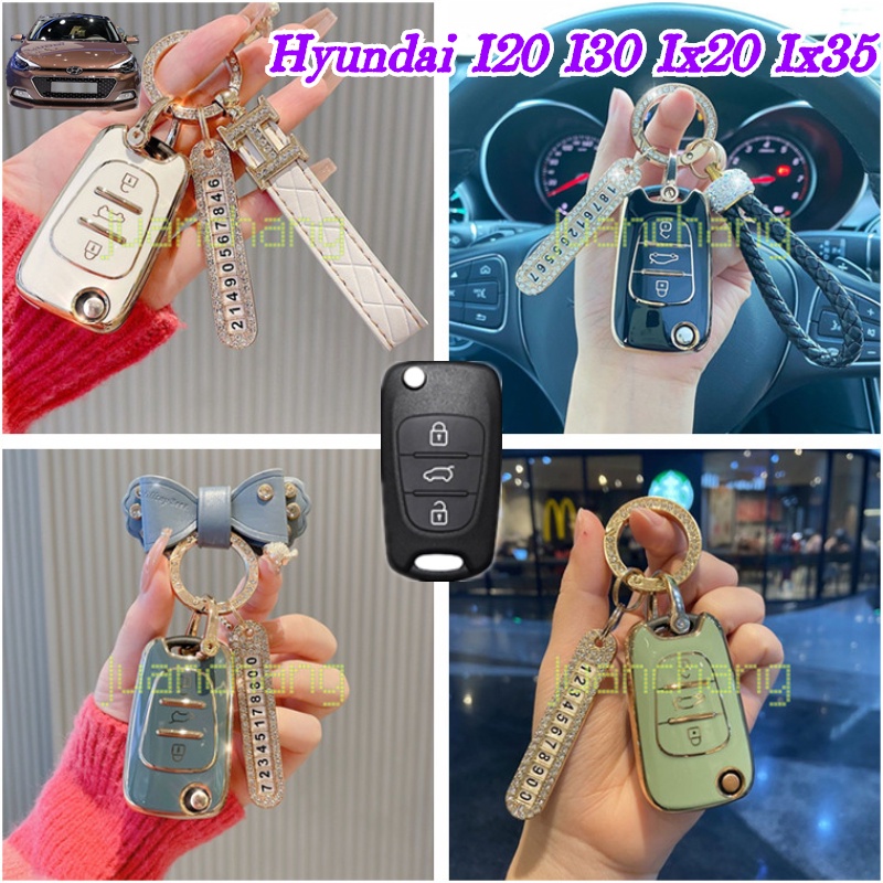 Casing Kunci Mobil Model Flip Bahan TPU Untuk Hyundai i20 I30 Ix20 ix35 KIA Rio 3 Soulma Ceed K2 Cerato Sportage Ix20 ix35