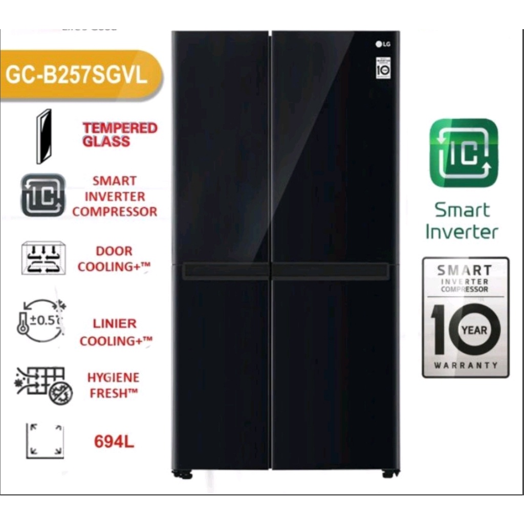 KULKAS LG SIDE BY SIDE 2 PINTU TYPE GCB 257 SGVL