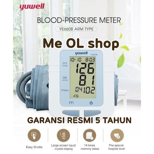 YUWELL TENSIMETER DIGITAL YE 660B GARANSI 5 TAHUN FREE KABEL USB