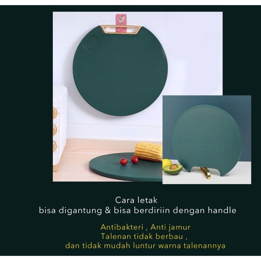 TALENAN HIJAU DAPUR VIRAL ANTI JAMUR PREMIUM DESIGN CUTTING BOARD PREMIUM STANDING