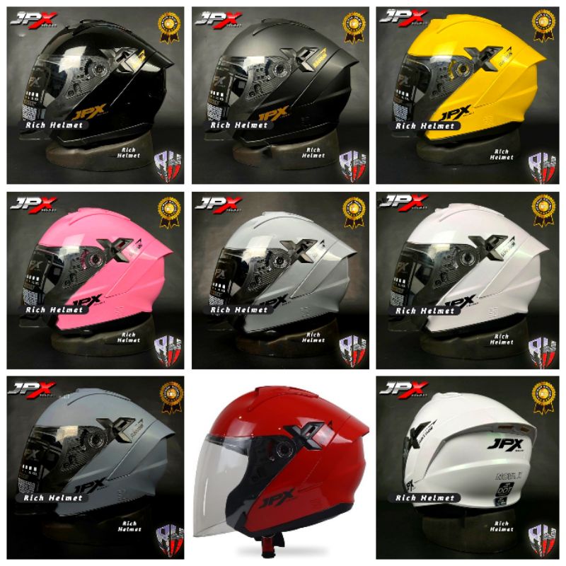 Helm JPX NOVA X Solid All Colour Double Visor Original | JPX X NOVA TERBARU VIRAL | JPX NOVA X POLOS