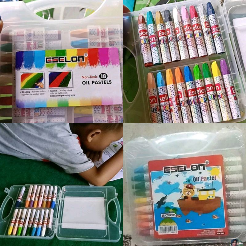 

Ready Crayon 18 warna Oil pastel Alat tulis set 7in1 paket alat tulis & tempat pensil bingkisan ulang tahun soufenir ulang tahun