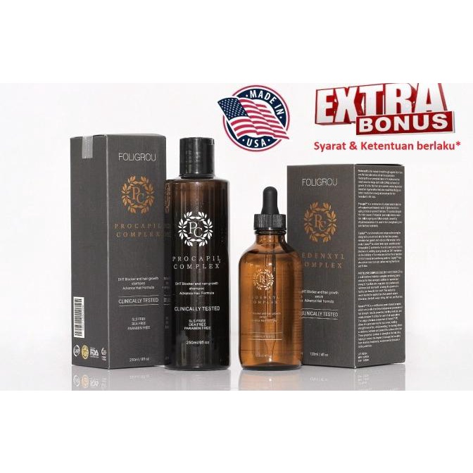 Foligrou hair tonic dan shampoo penumbuh rambut