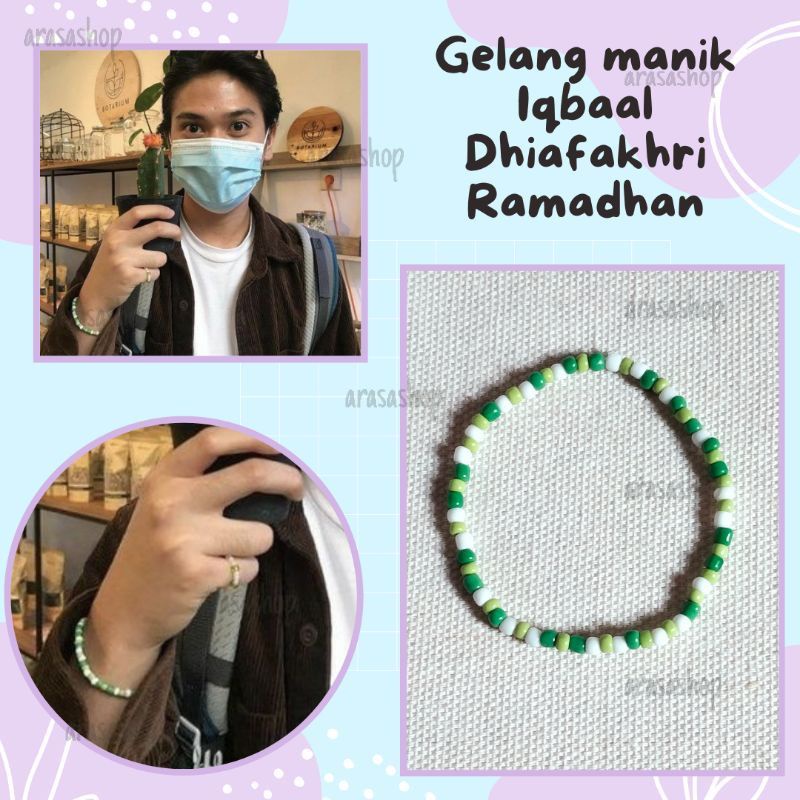 GELANG IQBAAL Dhiafakhri Ramadhan Bracelet Beads Gelang Manik Mote | gelang tangan