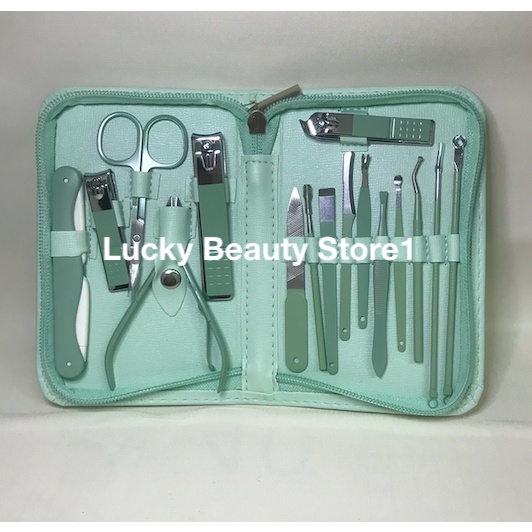 22 pcs Set Gunting Kuku Stainless Steel Kit Alat Kecantikan Manicure Pedicure Kutikula Telinga Bersih kredo bulu hidung