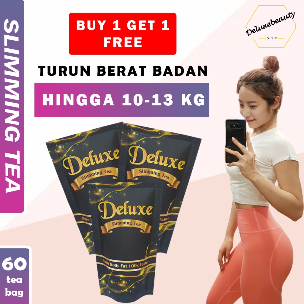 Deluxe Slimming Tea - Buy 2 Get 1 - Detox Tea Melangsingkan Badan Herbal Langsing Alami