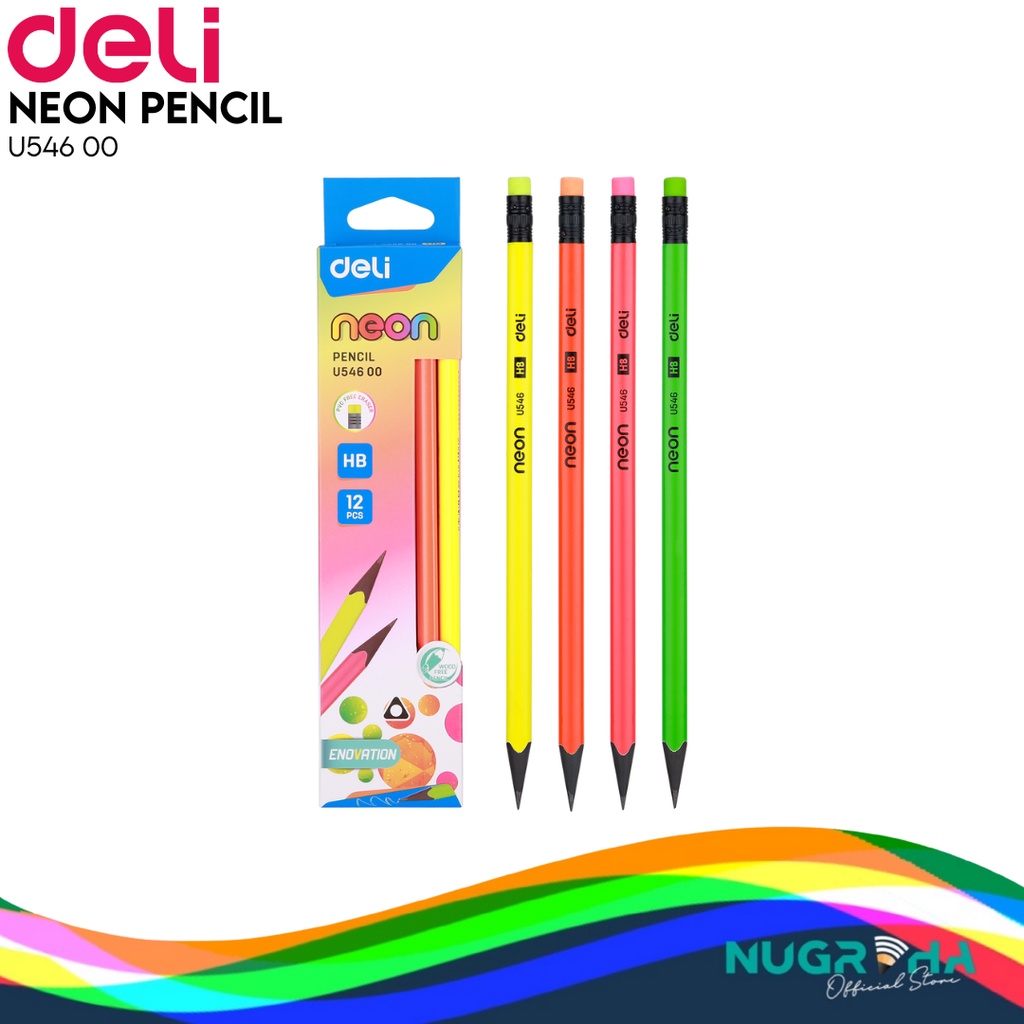 

Deli Graphite Pencil / Pensil Kayu HB Kualitas Bagus U546 00