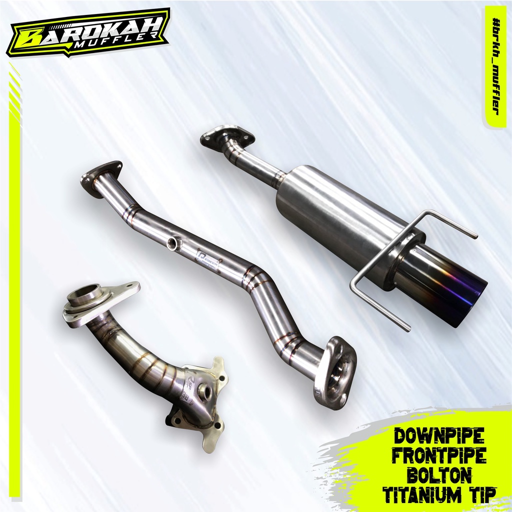 Downpipe Frontpipe Muffler Titanium Tip Bolt On Honda Brio High Quality