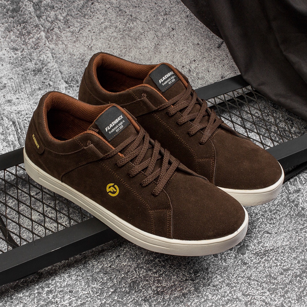VEGARD BROWN |ManNeedMe x FLAZHBACK| Sepatu Sneakers Pria Casual Shoes ORIGINAL