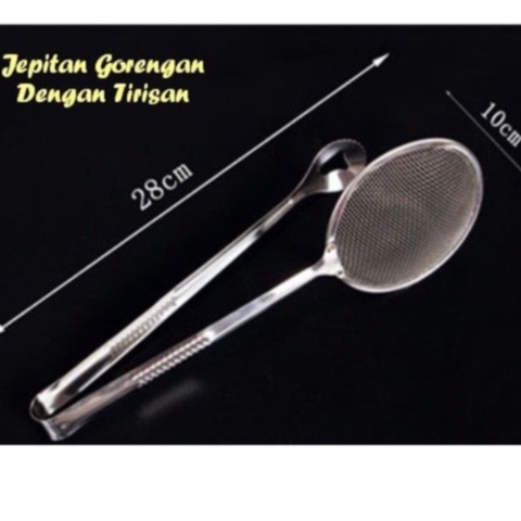 Capit Makanan / Jepitan Gorengan Dengan Tirisan Minyak Saringan