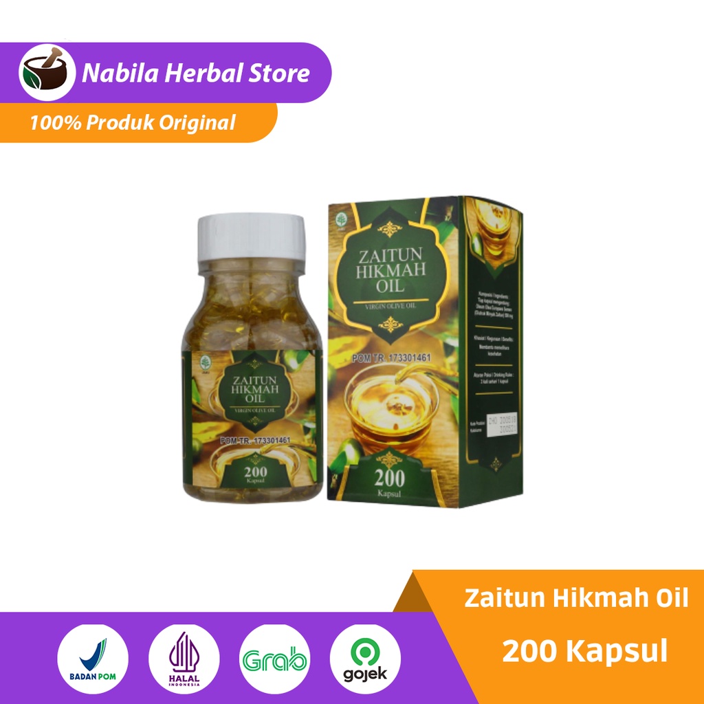 Zaitun Hikmah Oil 200 Kapsul Kapsul Minyak Zaitun