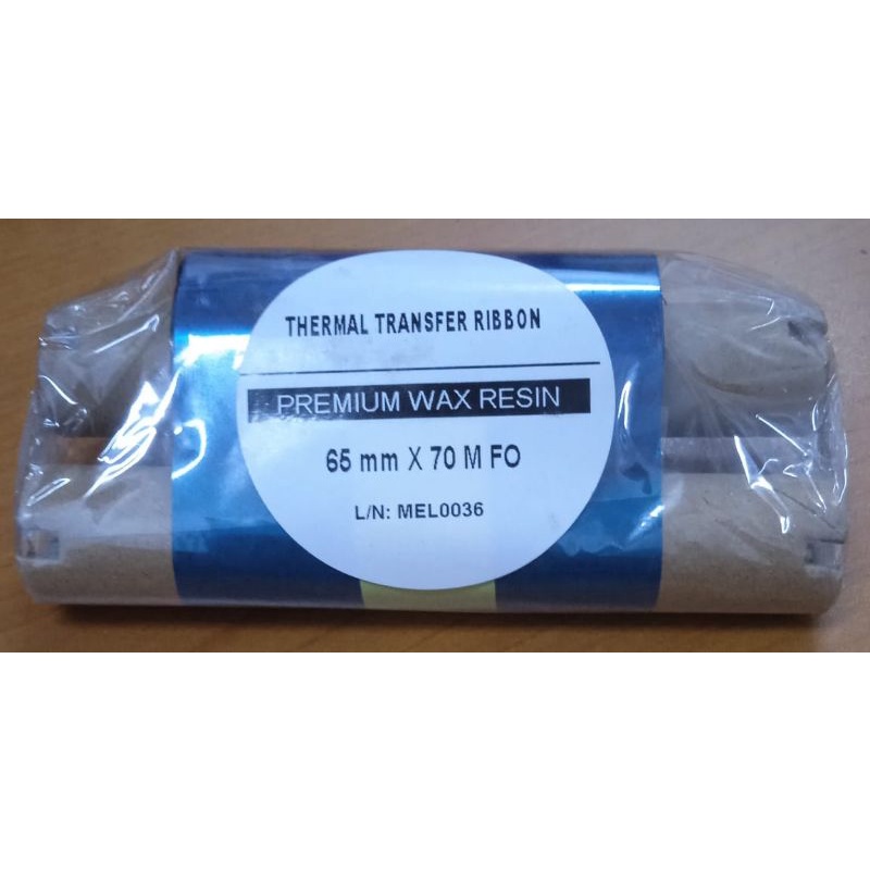 THERMAL TRANSFER RIBBON PREMIUM WAX RESIN / PREMIUM WAX 65mm x 70m FO