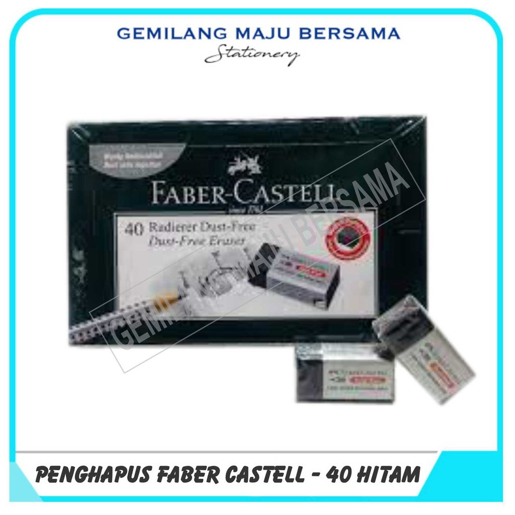 

Penghapus / Eraser Faber Castell B40 - 7299 Black Small (Kecil Hitam)
