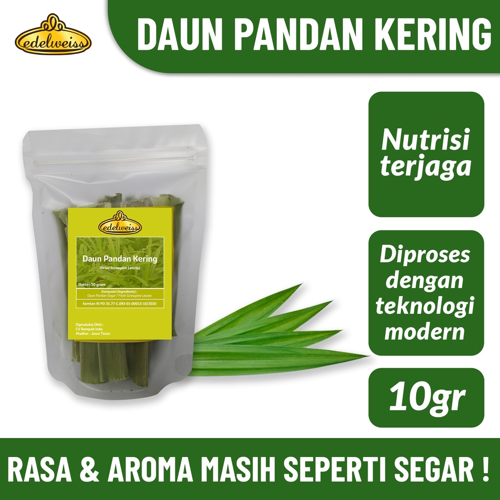 

Edelweiss Daun Pandan Kering Murni Refill Pack 10gr (Dried Screwpine)