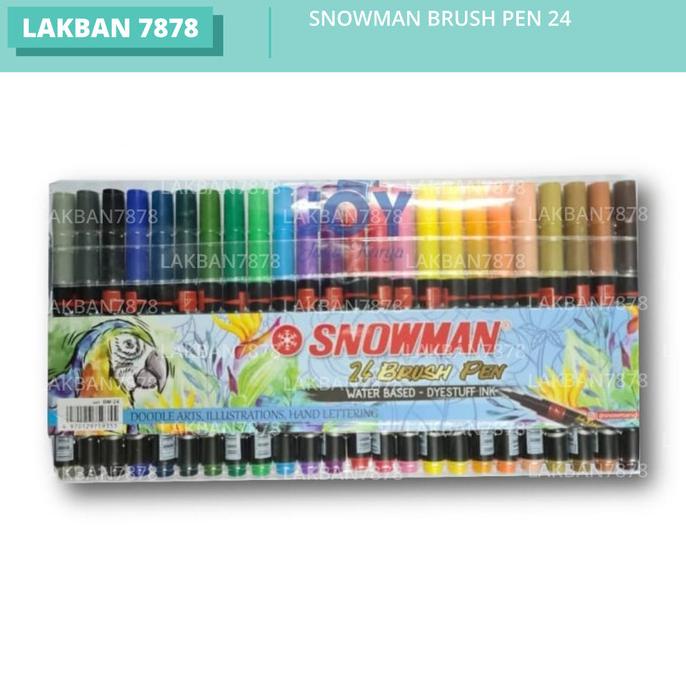 

SNOWMAN BRUSH PEN 24 / BRUSHPEN 24 COLOUR KALIGRAFI SPIDOL KUAS