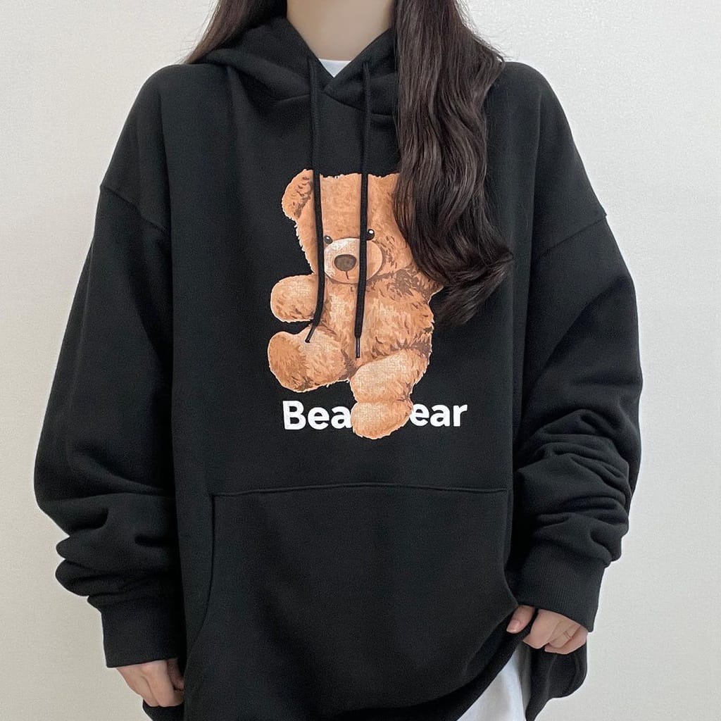 HOODIE WANITA OVERSIZE BEA EAR // JUMPER WANITA PREMIUM SIZE XXL FLEECE TEBAL LEMBUT TERBARU,