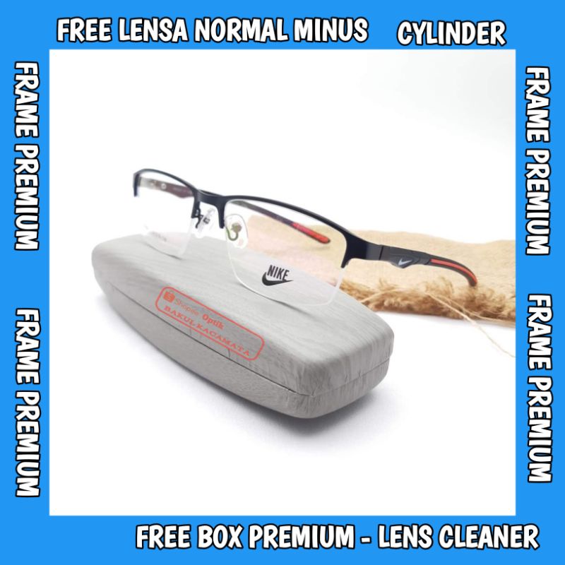 Frame Gantung | Kacamata Minus Sporty  Pria Photocromic Blueray Anti Radiasi