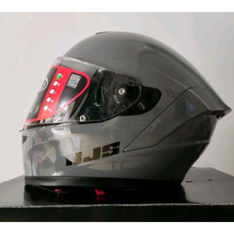 HELM NJS ZX-1 SOLID GREY GLOSSY