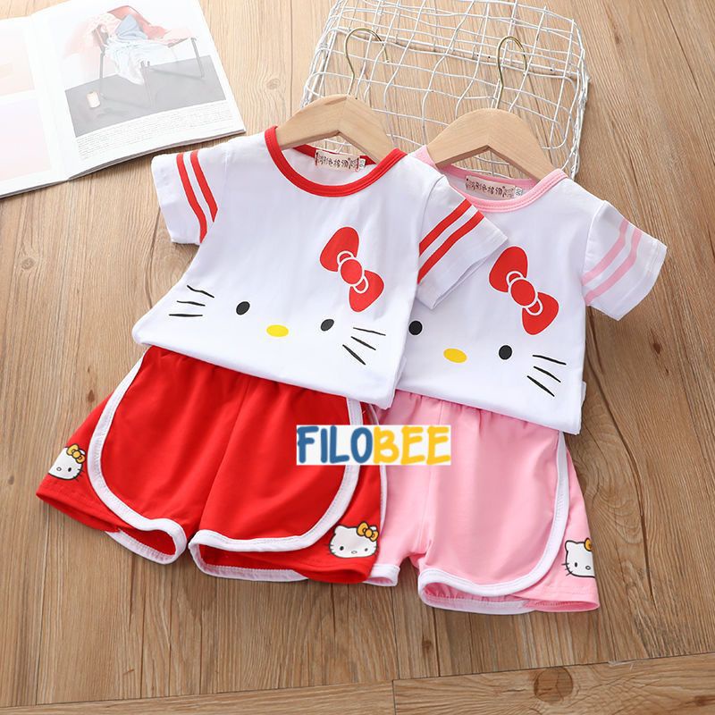 FILOBEE/ STELAN ANAK PEREMPUAN LUCU BAJU SANTAI DIRUMAH 1-4 TAHUN BISA COD MOTIF LUCU