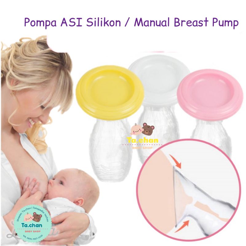 Pompa ASI silikon manual breast pump silicone penadah tetesan asi marmet dbf