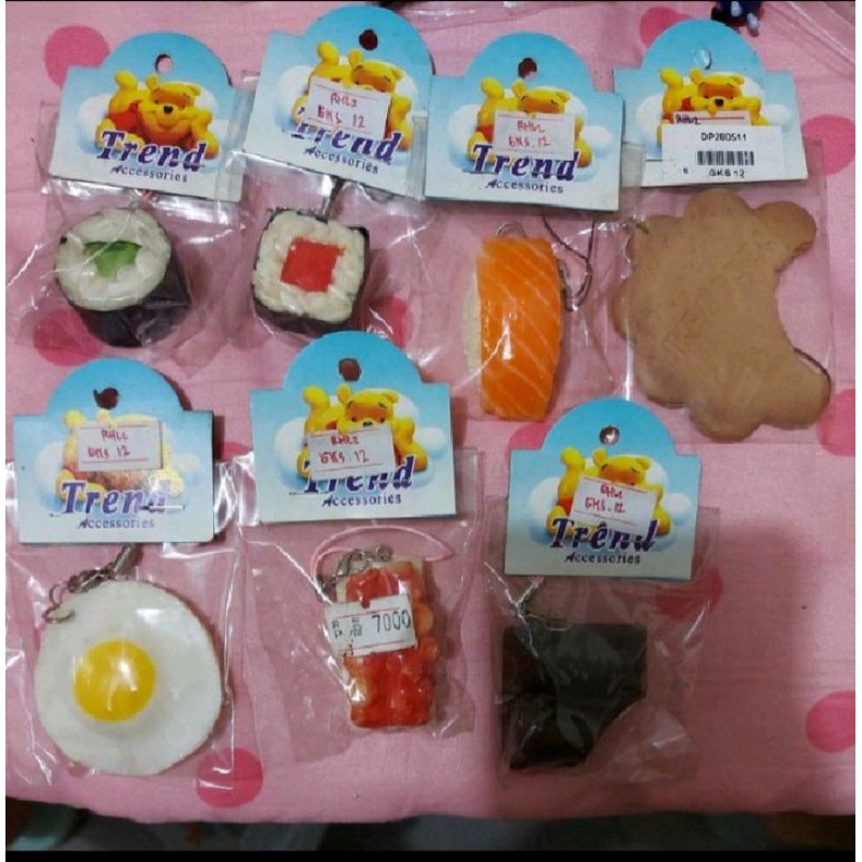 GANTUNGAN HP MAKANAN, KUE,SUSHI,COKALT,TELOR
