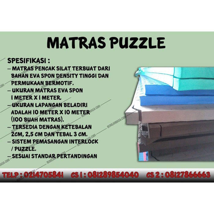 Matras Beladiri Puzzle 5cm (Pencak Silat Karate Kempo Taekwondo)