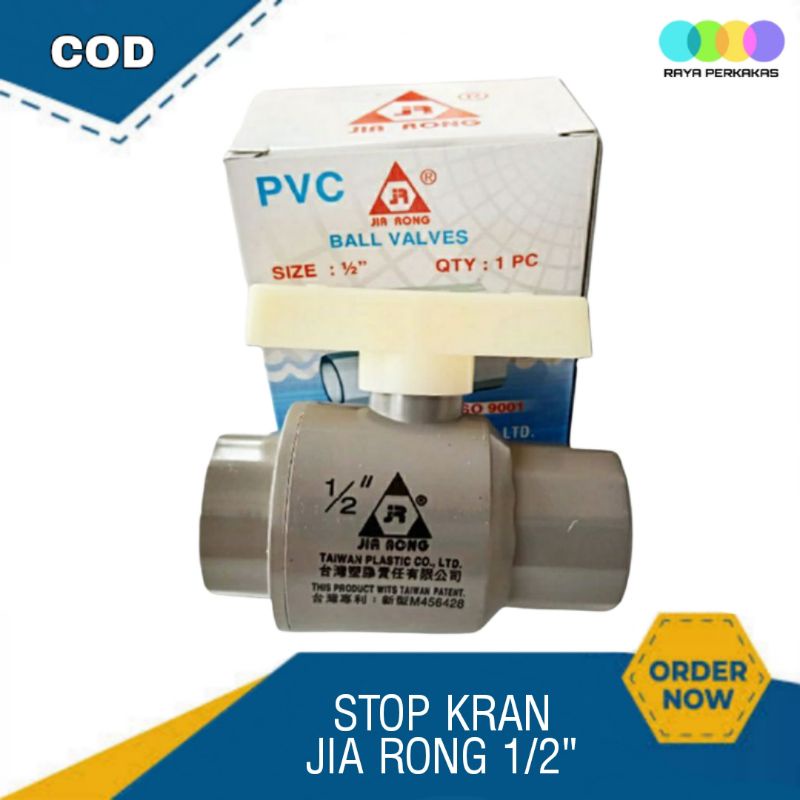 Jual Stop Kran Ball Valve Pvc Jiarong Shopee Indonesia