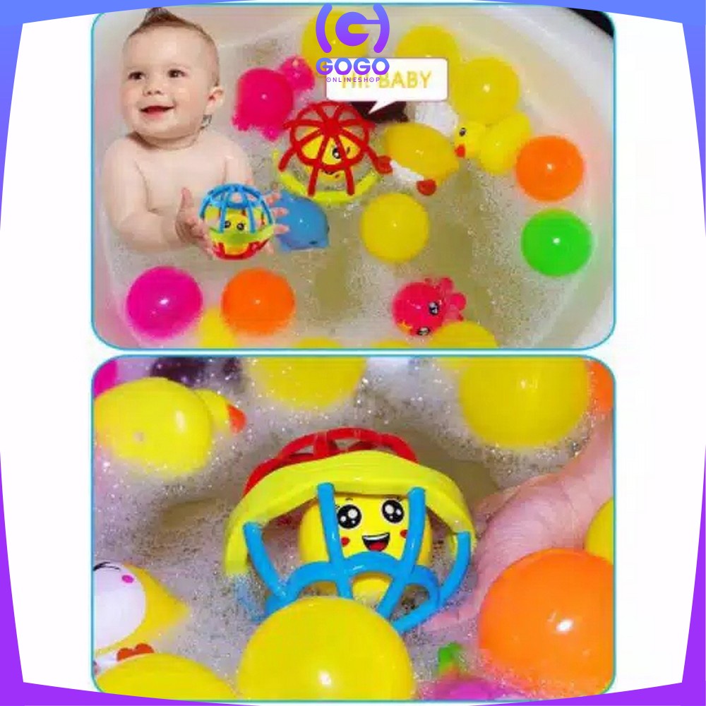 GOGO-M10 Mainan Bayi Bola Kerincingan Bahan Karet Lembut Teether Rattle Bayi | Baby Toys