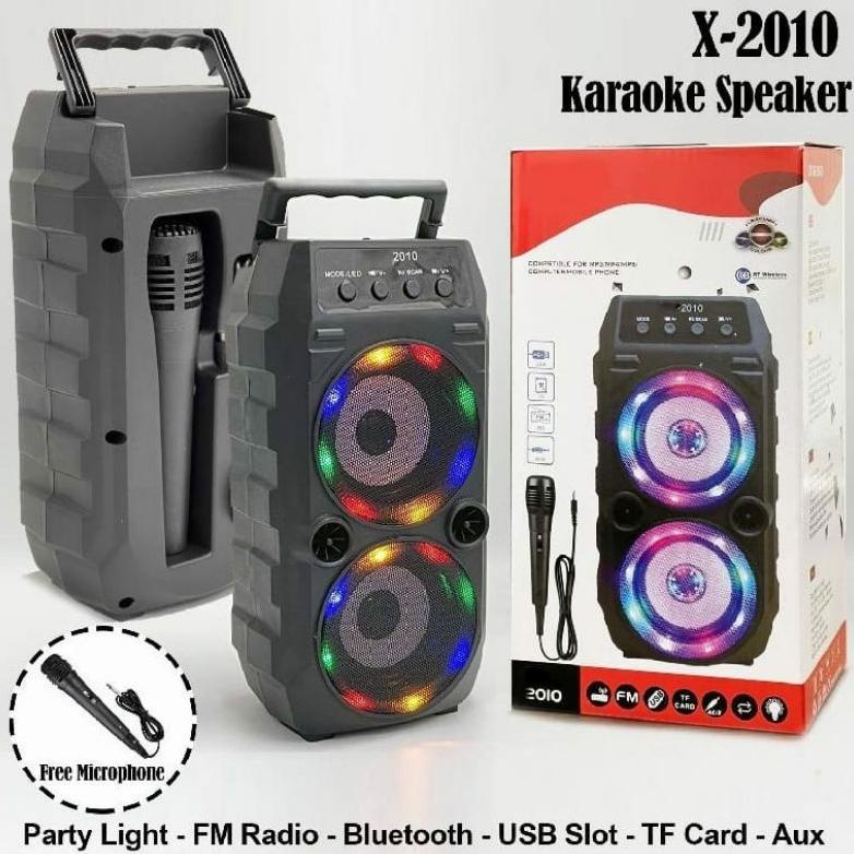 PRODUK- XTM2010 SPEAKER BLUETOOTH + MIC KARAOKE SPEAKER KARAOKE XTM-2010 SPIKER KAROKE BLUETOT XTM 2