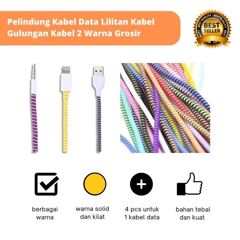 PROMO PELINDUNG KABEL 2 WARNA ORIGINAL CANDY COLOUR/Pelindung Kabel Terlaris Termurah