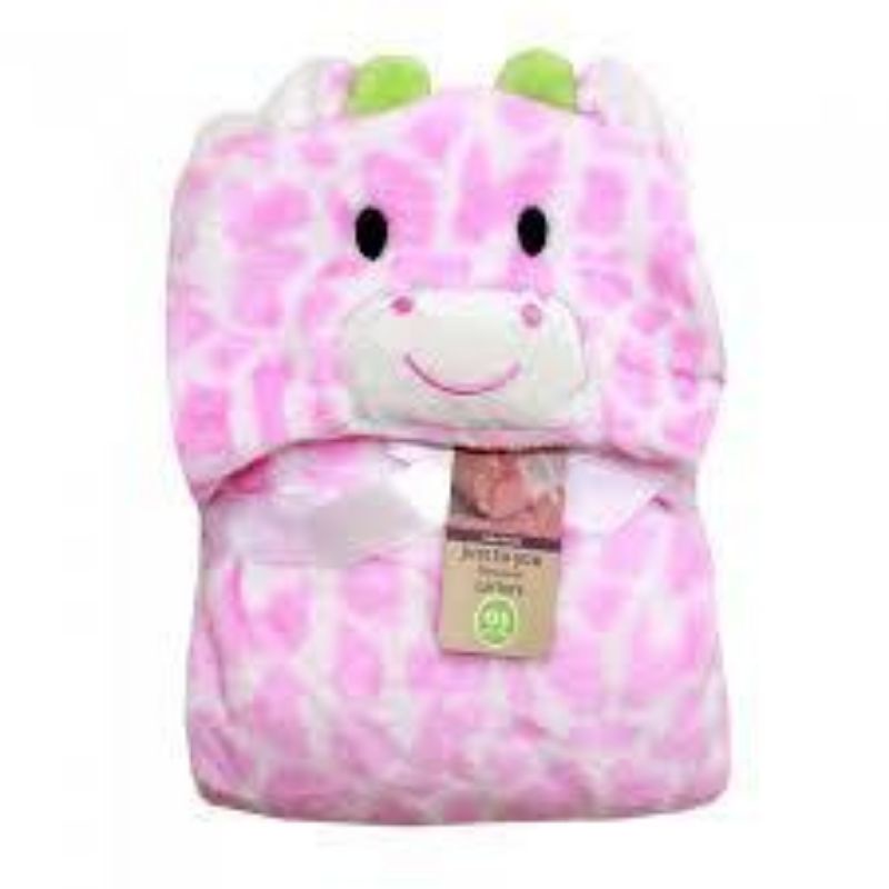 Selimut topi karakter selimut bayi double fleece / baby blanket / kado lahiran