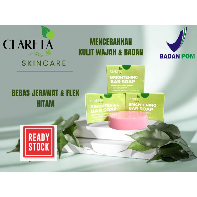 grosir Sabun Clareta skincare pemutih wajah dan badan BPOM